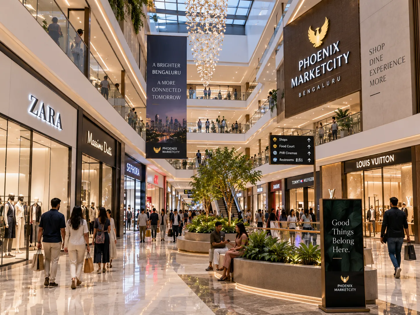 Premium shopping mall interior